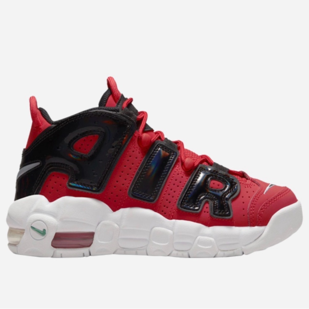 Nike Kids Red and Black Uptempo Sneakers